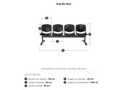 Siège poutre en polypropylène 2 à 5 places DINO-P 7