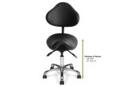 Tabouret selle de cheval en similicuir avec dossier SAVI-A 1